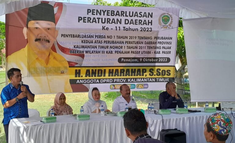 Andi Harahap Edukasikan Perda Nomor 1 tahun 2019 tentang pajak daerah di Kelurahan Penajam, PPU