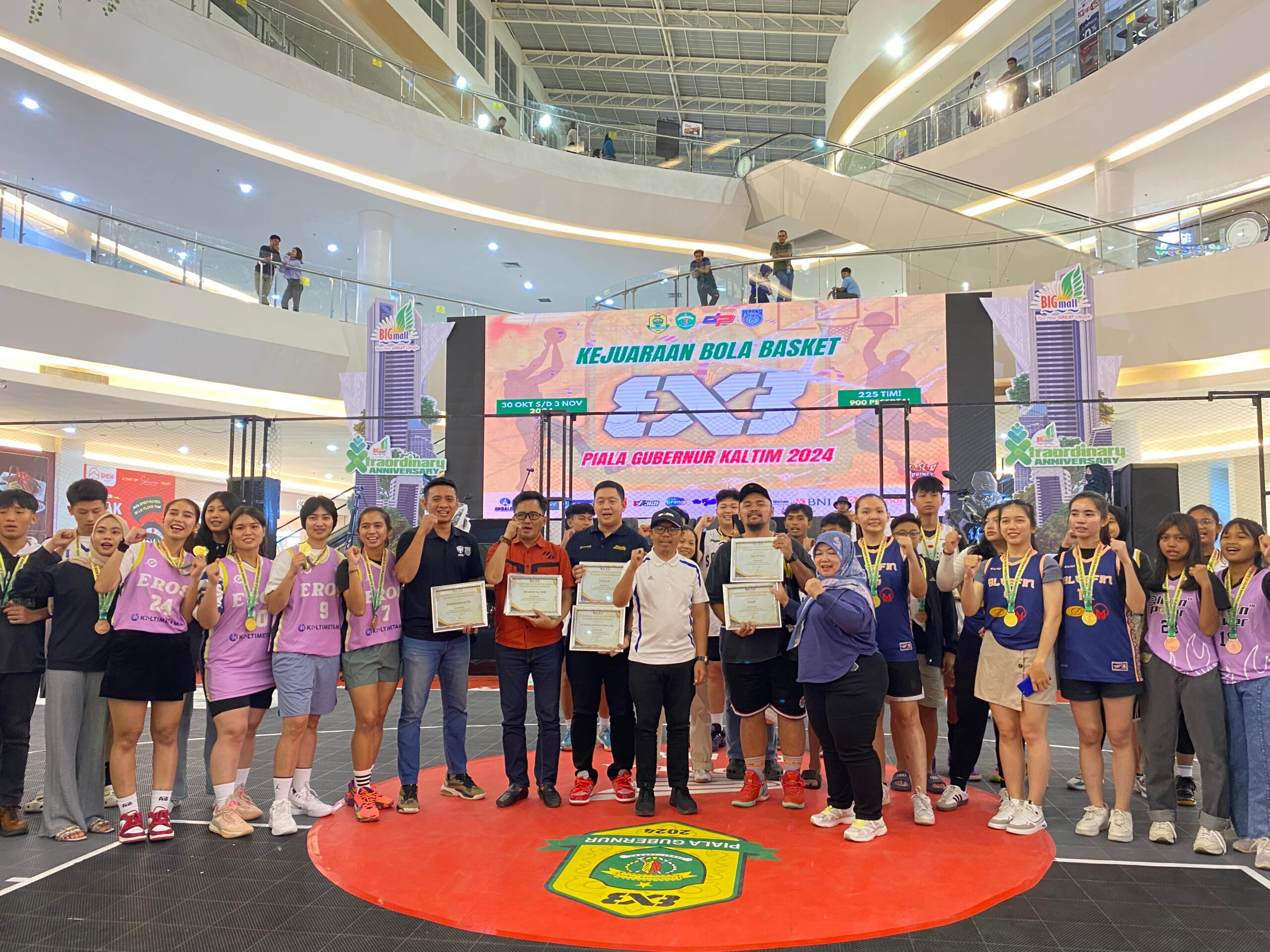 Potensi Atlet Muda Kaltim Mengemuka di Kejuaraan Basket 3×3 Pilgub