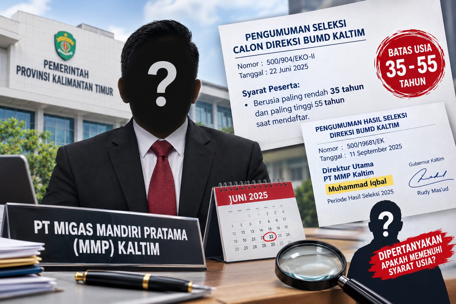 Dugaan Lewati Batas Usia, Penetapan Dirut PT MMP Kaltim Dipertanyakan